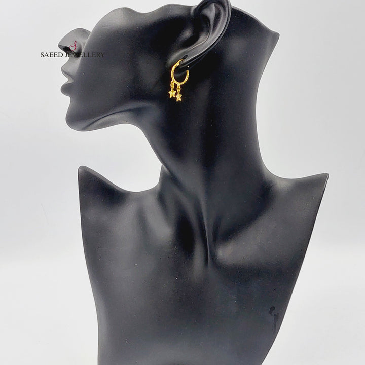 21K Gold Hoop Earrings by Saeed Jewelry - Image 3