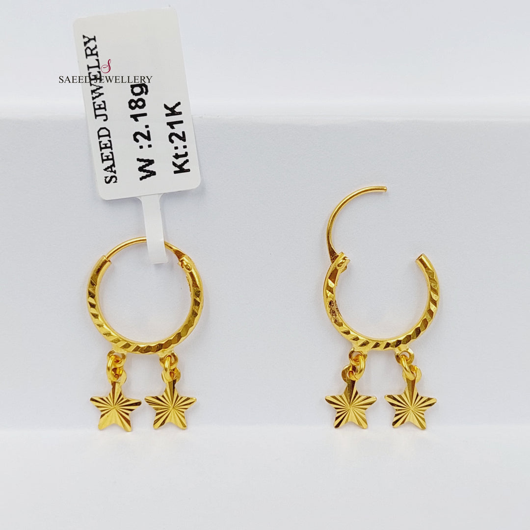 21K Gold Hoop Earrings by Saeed Jewelry - Image 5