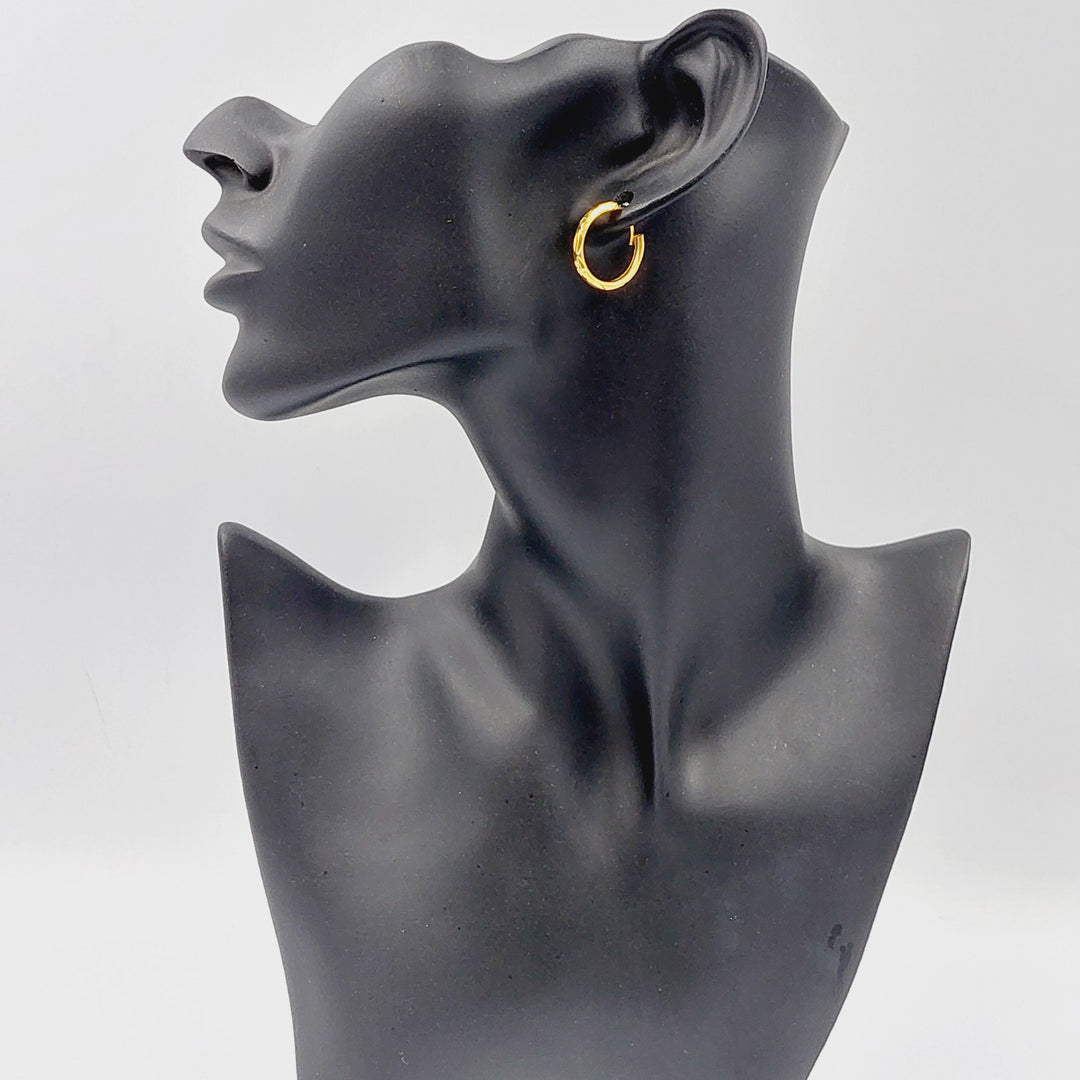 21K Gold Hoop Earrings by Saeed Jewelry - Image 5