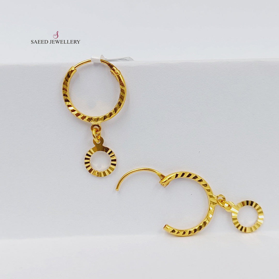 21K Gold Hoop Earrings by Saeed Jewelry - Image 1