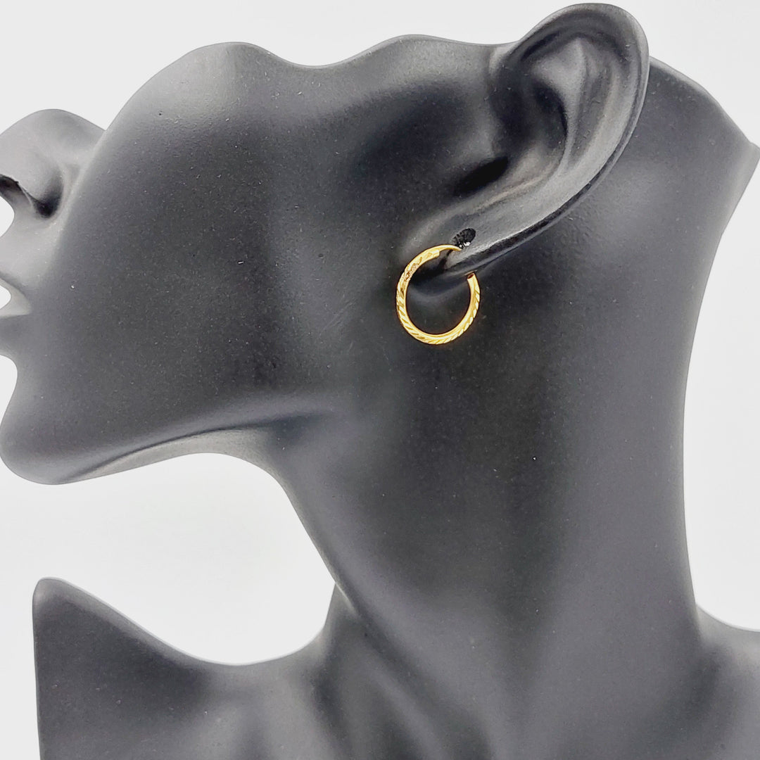 21K Gold Hoop Earrings by Saeed Jewelry - Image 4