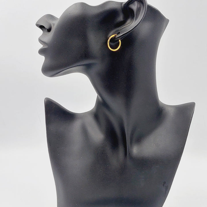 21K Gold Hoop Earrings by Saeed Jewelry - Image 5