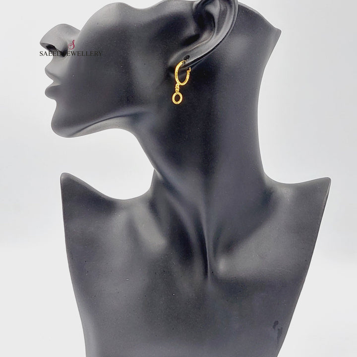 21K Gold Hoop Earrings by Saeed Jewelry - Image 3