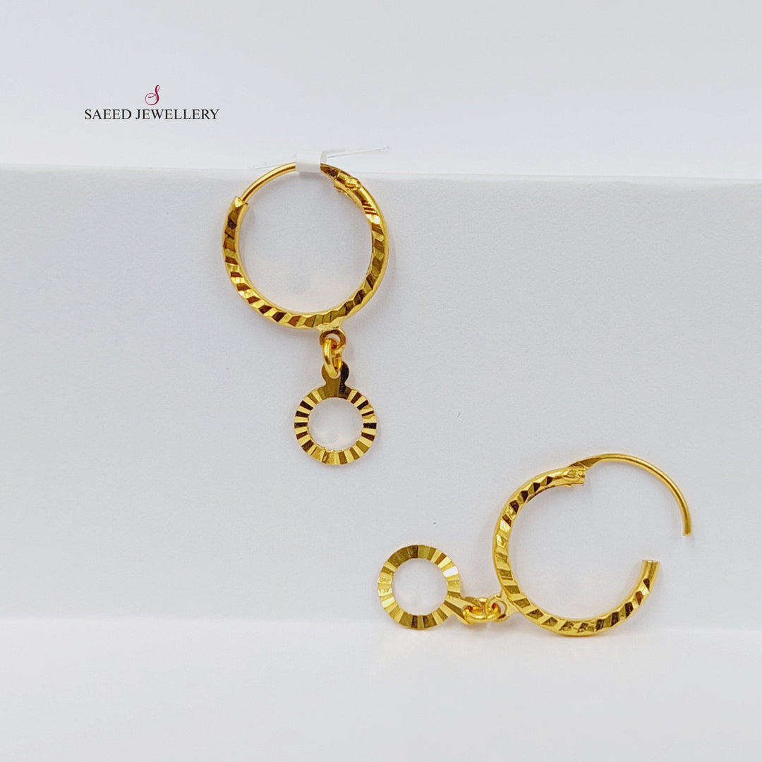 21K Gold Hoop Earrings by Saeed Jewelry - Image 4