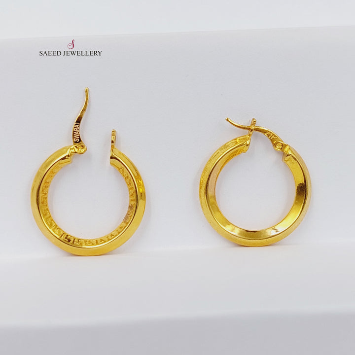 21K Gold Hoop Earrings by Saeed Jewelry - Image 3