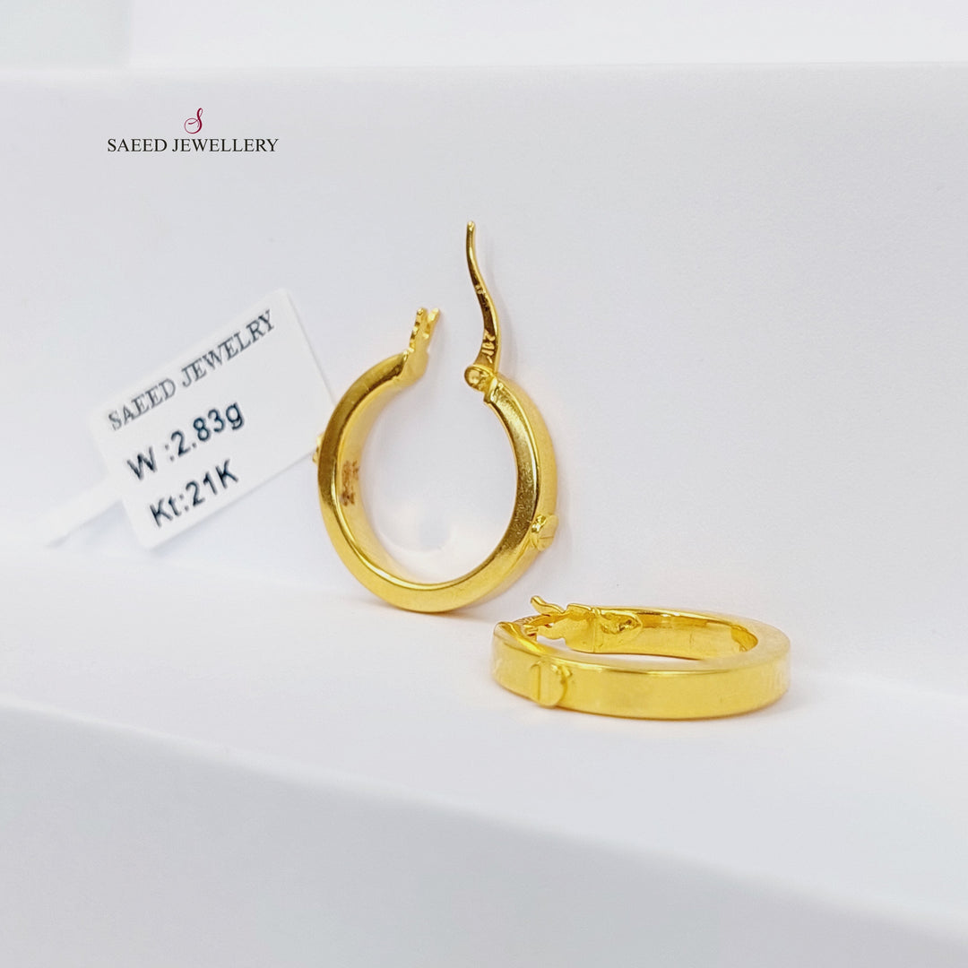 21K Gold Hoop Earrings by Saeed Jewelry - Image 1