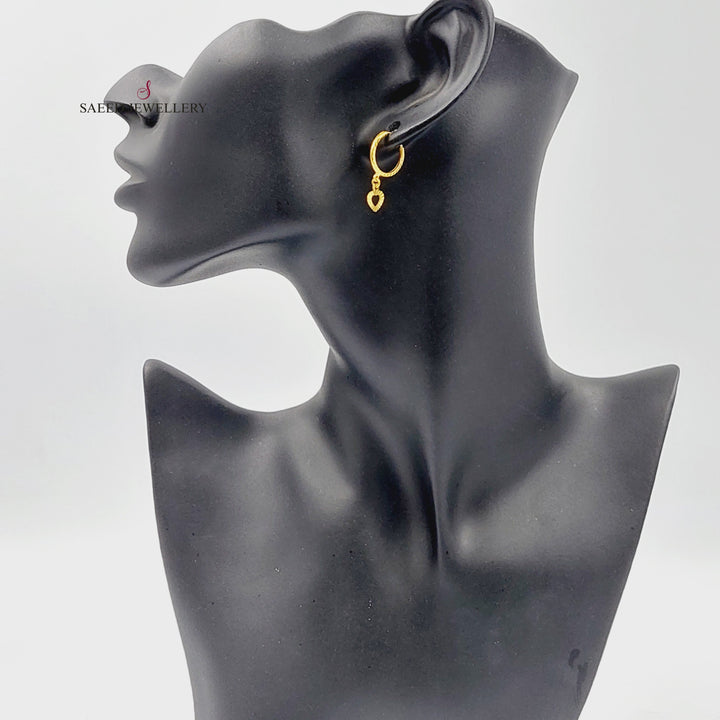 21K Gold Hoop Earrings by Saeed Jewelry - Image 3