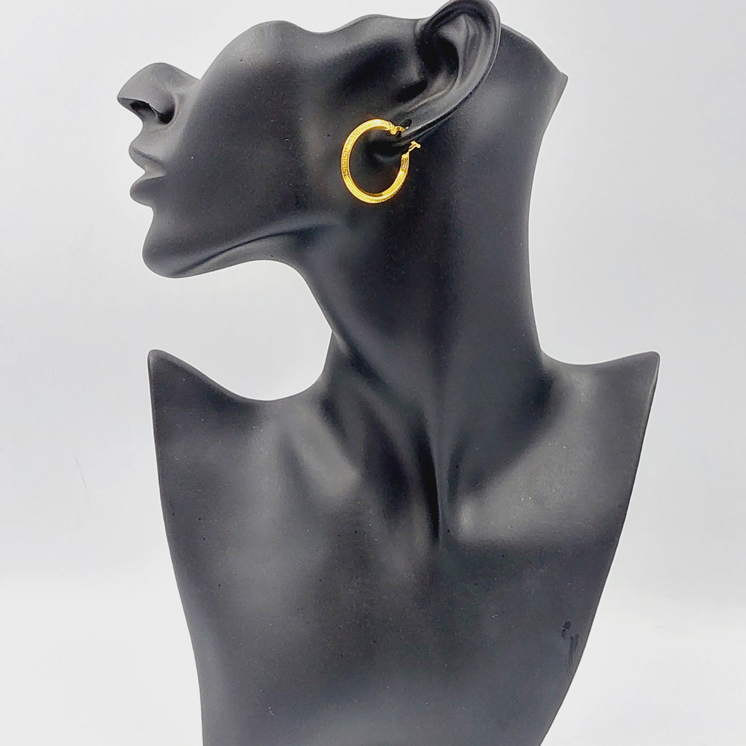 21K Gold Hoop Earrings by Saeed Jewelry - Image 5