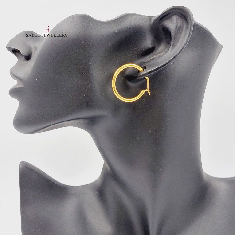 21K Gold Hoop Earrings by Saeed Jewelry - Image 2