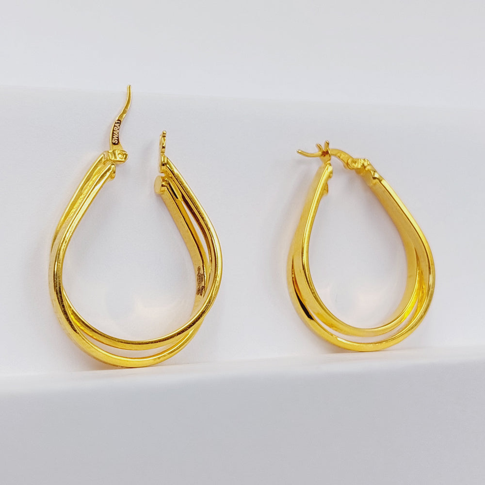 21K Gold Hoop Earrings by Saeed Jewelry - Image 2