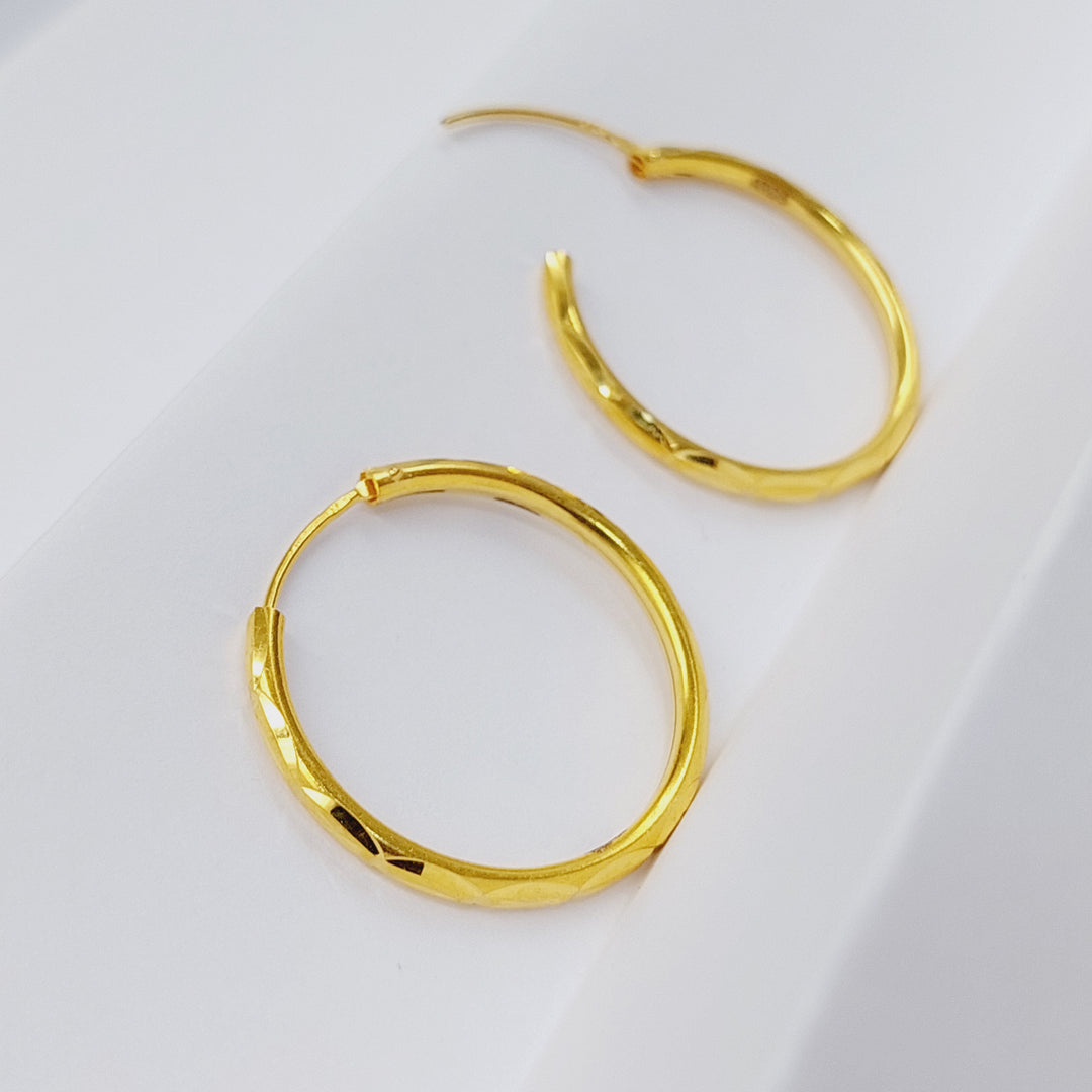 21K Gold Hoop Earrings by Saeed Jewelry - Image 5