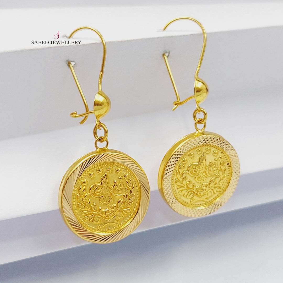 21K Gold Rashadi Earrings by Saeed Jewelry - Image 4