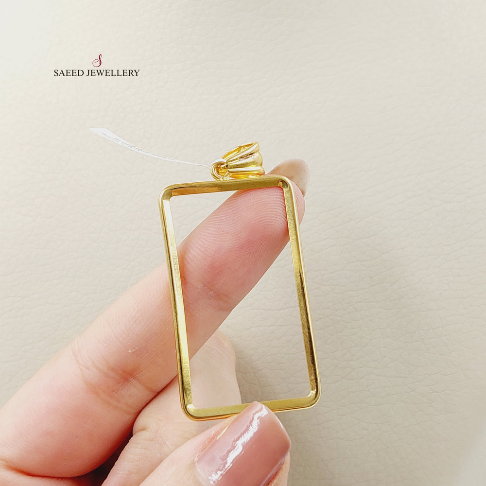 21K Gold Ounce Frame Pendant by Saeed Jewelry - Image 2