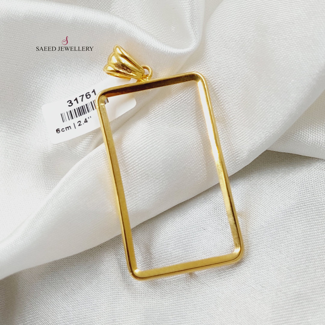 21K Gold Ounce Frame Pendant by Saeed Jewelry - Image 3