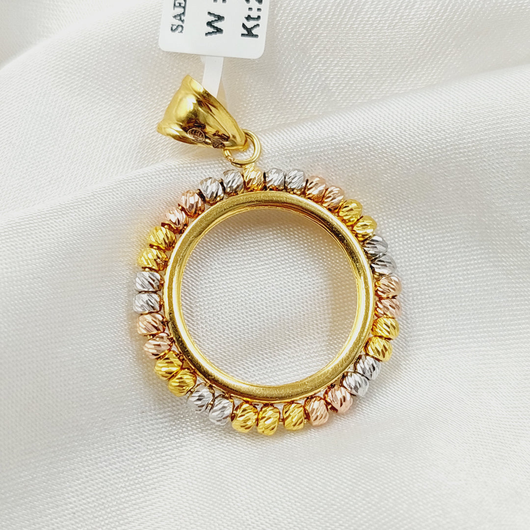 21K Gold Rashadi Frame Pendant by Saeed Jewelry - Image 1