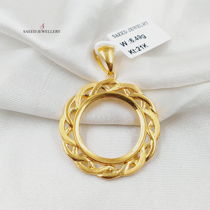 21K Gold Rashadi Frame Pendant by Saeed Jewelry - Image 1