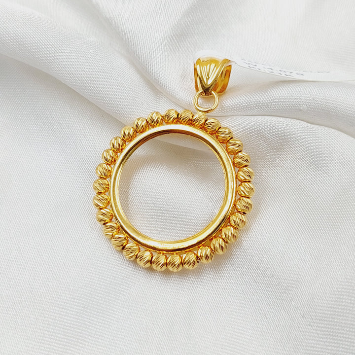 21K Gold Rashadi Frame Pendant by Saeed Jewelry - Image 3