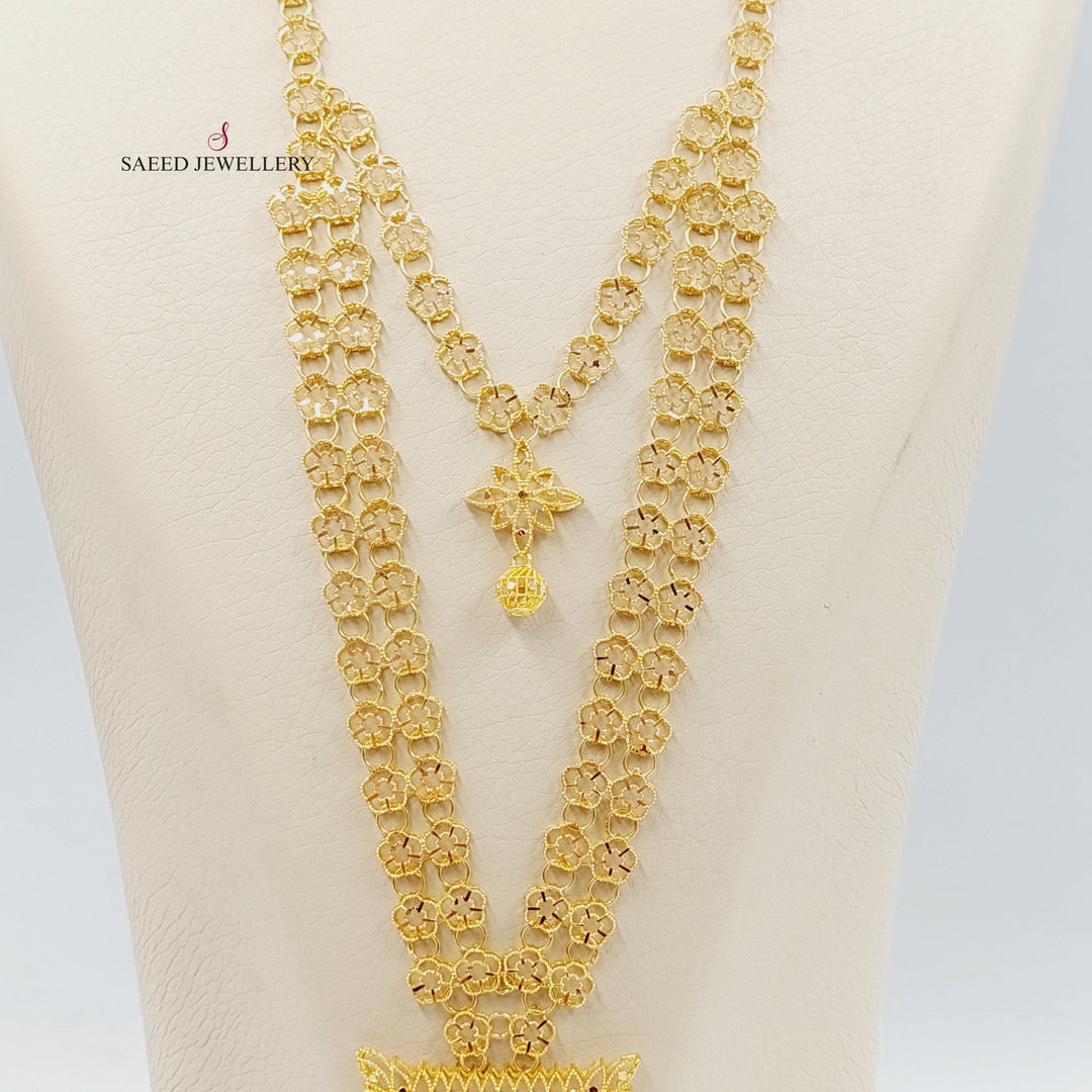 21K Gold Bahraini Long Necklace by Saeed Jewelry - Image 6