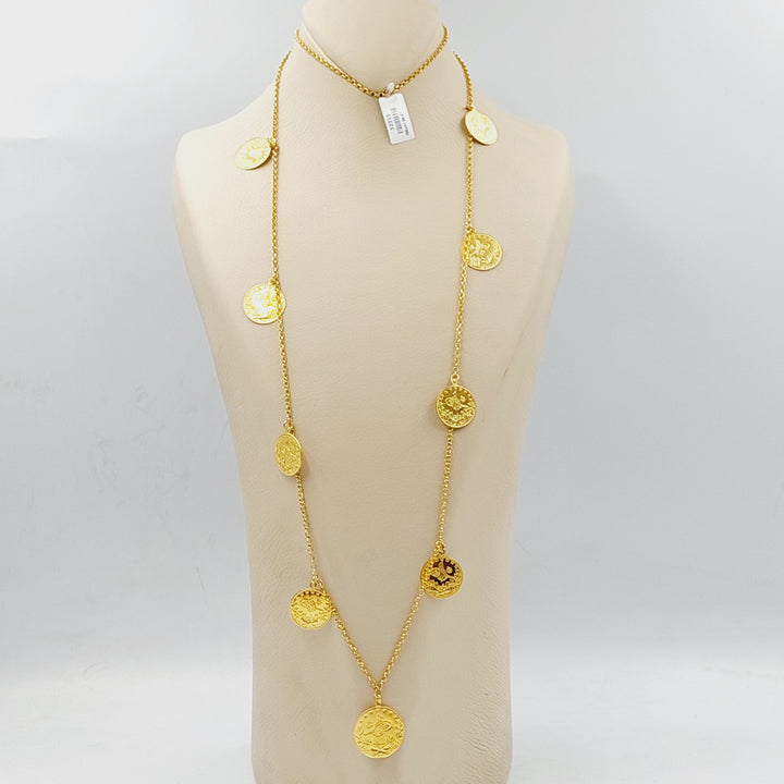 21K Gold Rashadi Dandash Long Necklace by Saeed Jewelry - Image 5