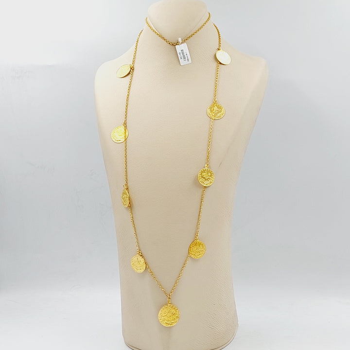 21K Gold Rashadi Dandash Long Necklace by Saeed Jewelry - Image 4