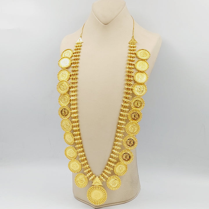 21K Gold Deluxe Rashadi Long Necklace by Saeed Jewelry - Image 2