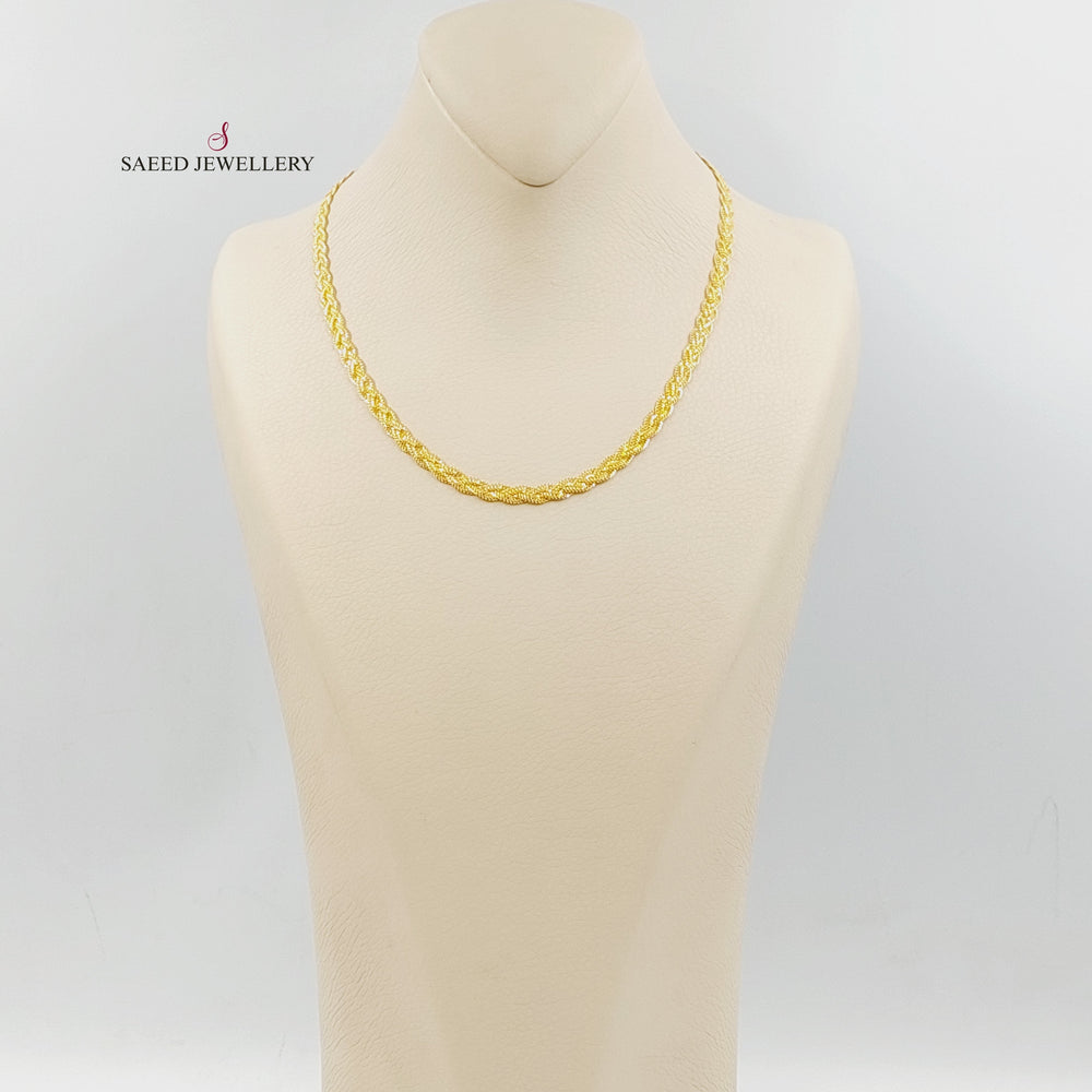 21K Gold 5.5mm Fancy Necklace by Saeed Jewelry - Image 2