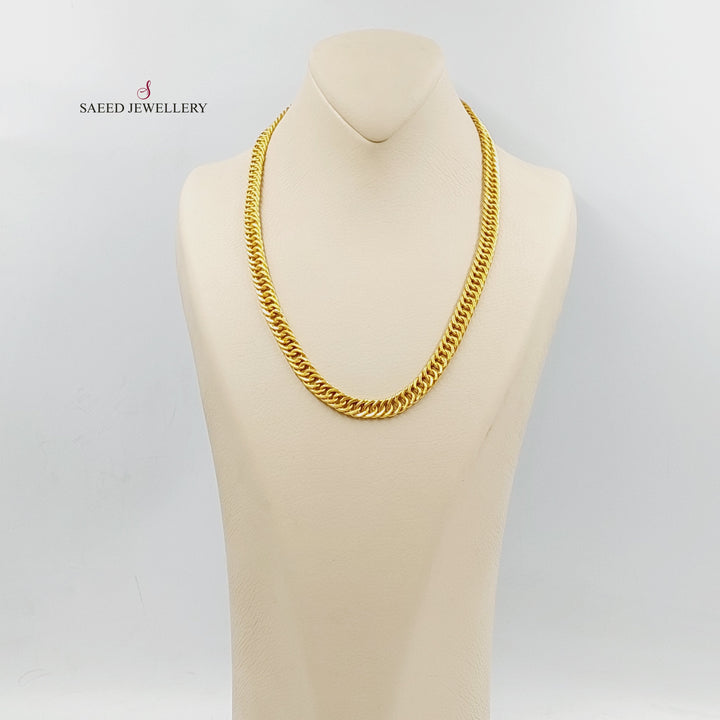 21K Gold 8mm Cuban Links Necklace by Saeed Jewelry - Image 5