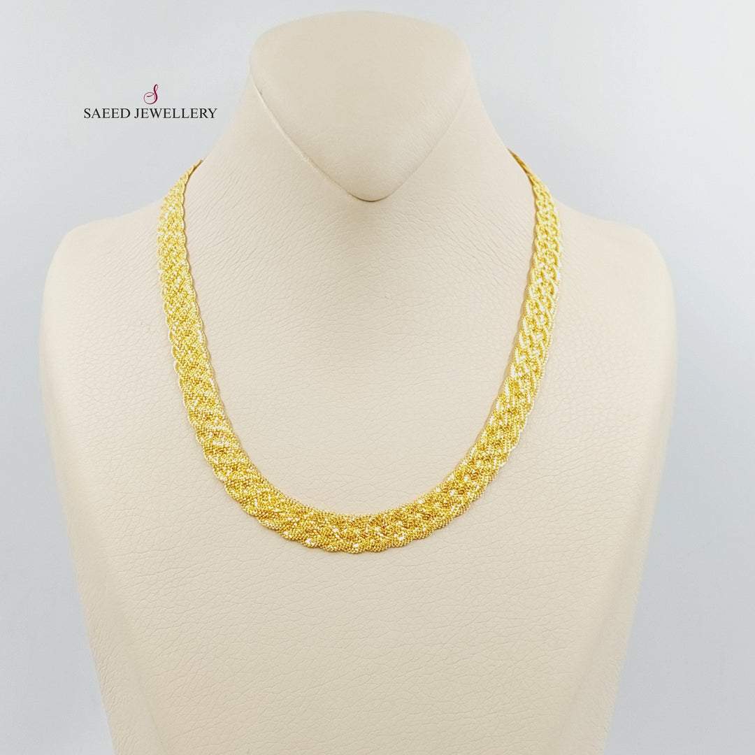 21K Gold 9.5mm Fancy Necklace by Saeed Jewelry - Image 4