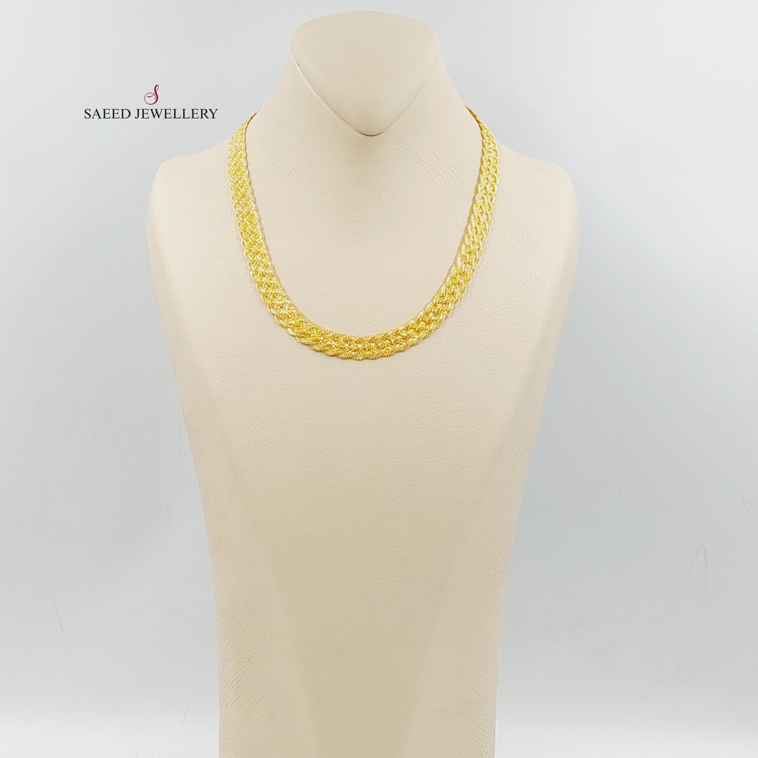 21K Gold 9.5mm Fancy Necklace by Saeed Jewelry - Image 1