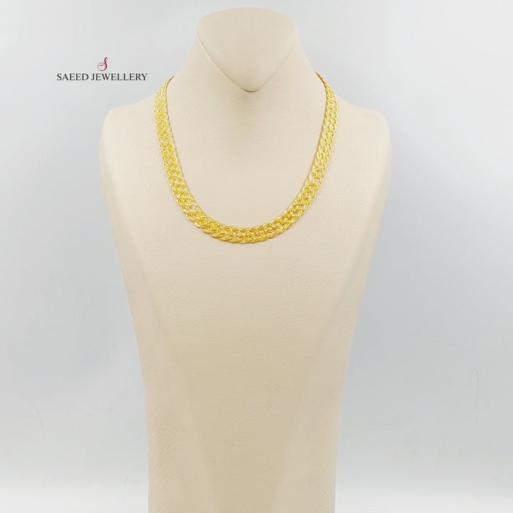 21K Gold 9.5mm Fancy Necklace by Saeed Jewelry - Image 1