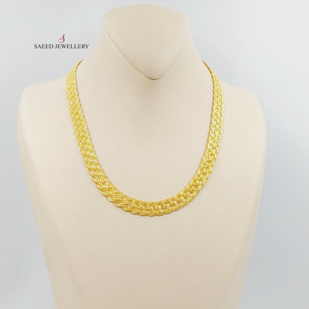 21K Gold 9.5mm Fancy Necklace by Saeed Jewelry - Image 2