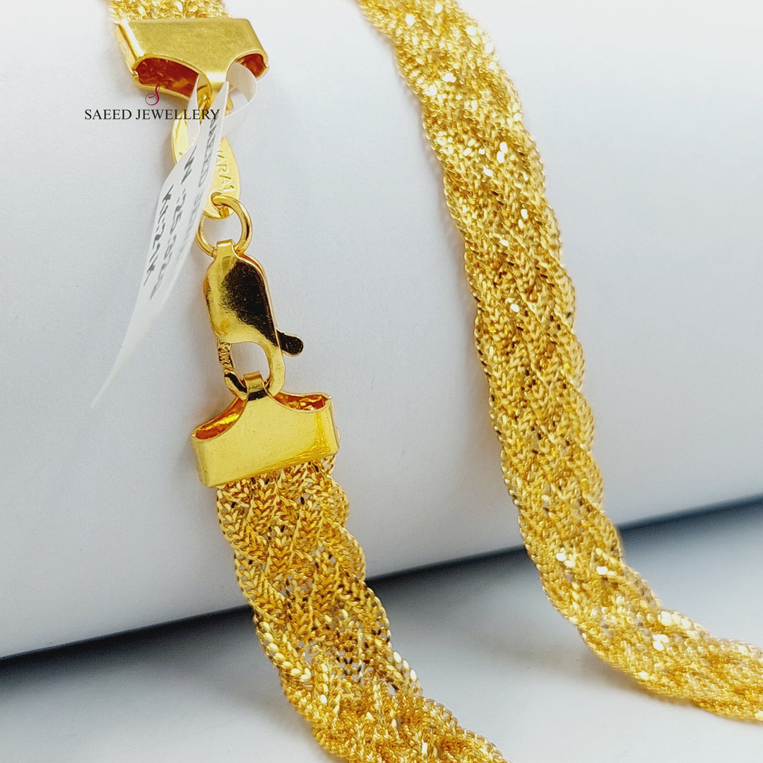 21K Gold 9.5mm Fancy Necklace by Saeed Jewelry - Image 5