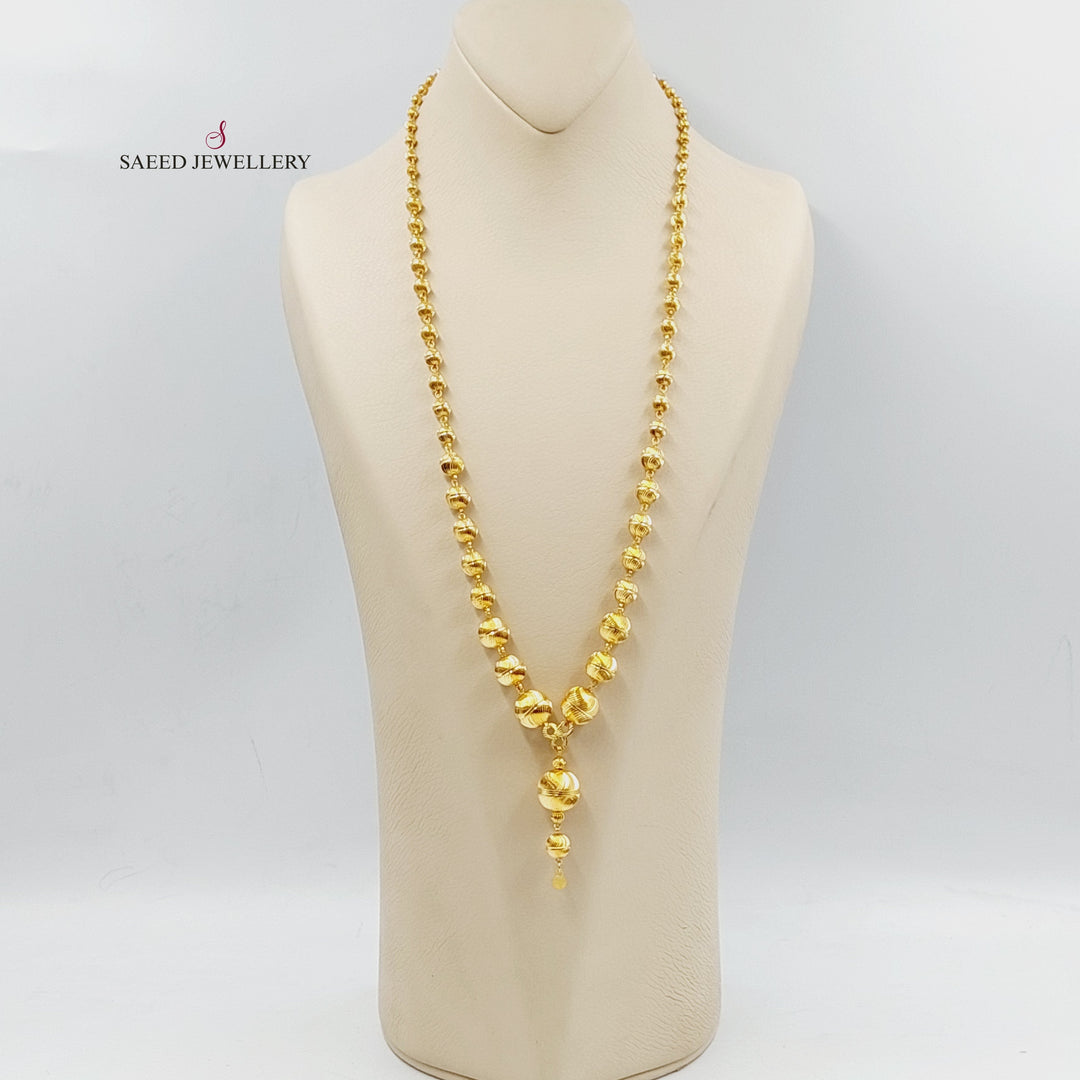 21K Gold Balls Balls Necklace by Saeed Jewelry - Image 3