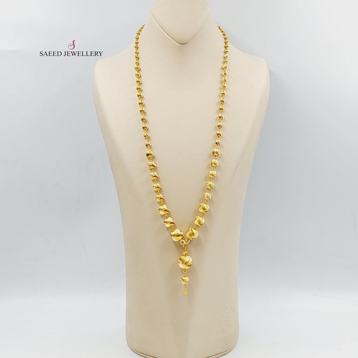 21K Gold Balls Balls Necklace by Saeed Jewelry - Image 3