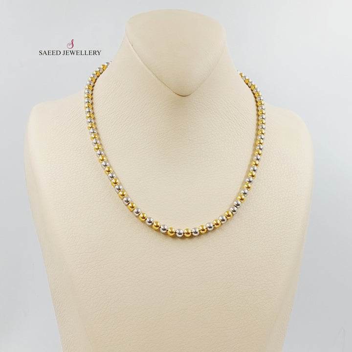 21K Gold Balls Necklace by Saeed Jewelry - Image 5