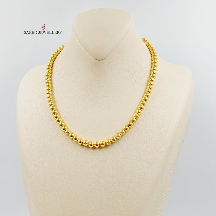 21K Gold Balls Necklace by Saeed Jewelry - Image 5