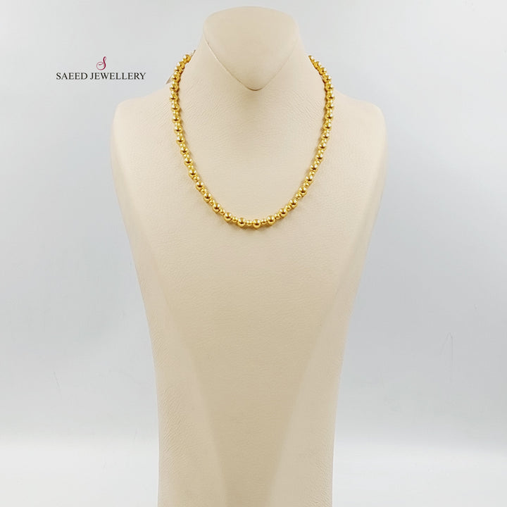 21K Gold Balls Necklace by Saeed Jewelry - Image 5