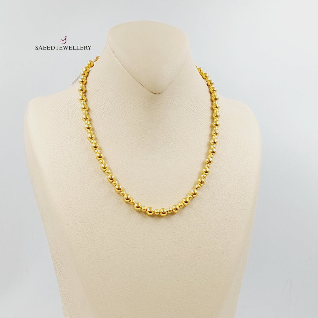 21K Gold Balls Necklace by Saeed Jewelry - Image 11