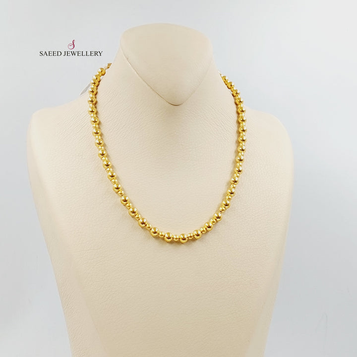 21K Gold Balls Necklace by Saeed Jewelry - Image 11