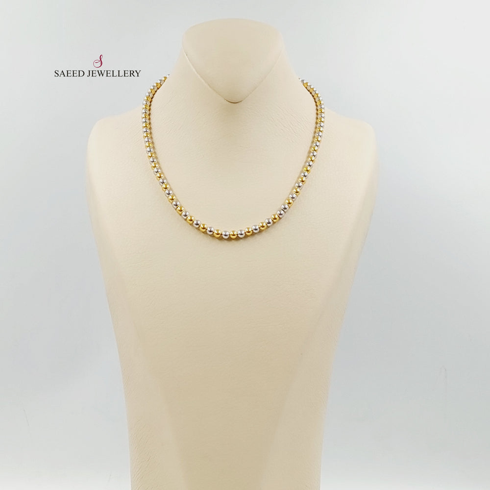 21K Gold Balls Necklace by Saeed Jewelry - Image 2