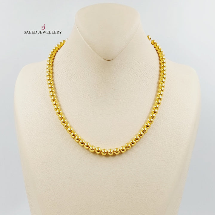 21K Gold Balls Necklace by Saeed Jewelry - Image 1