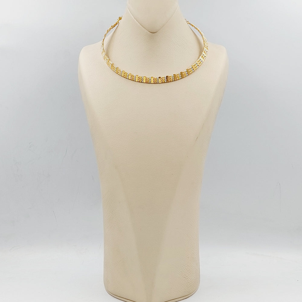 21K Gold Choker Necklace by Saeed Jewelry - Image 2