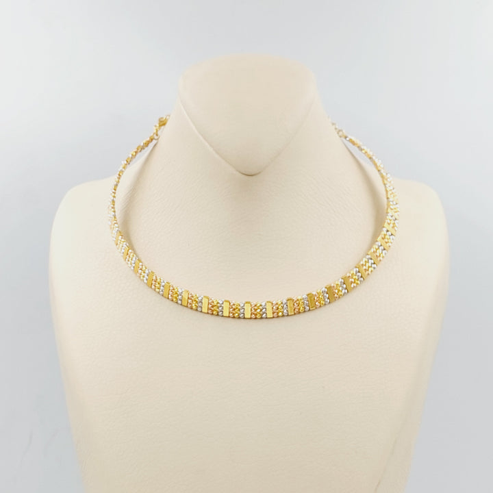 21K Gold Choker Necklace by Saeed Jewelry - Image 4