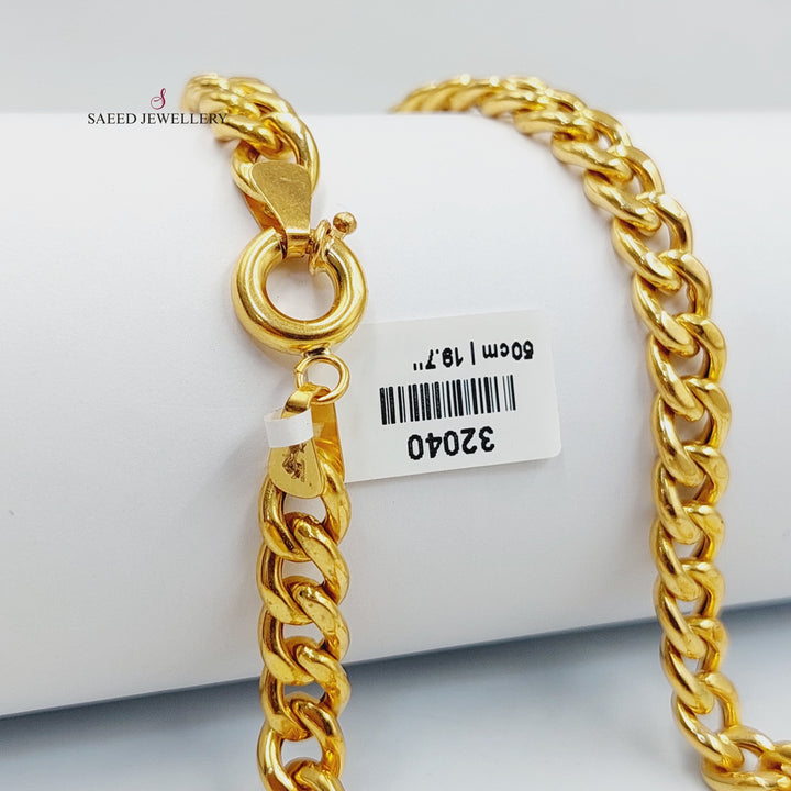 21K Gold Cuban Links Necklace by Saeed Jewelry - Image 6