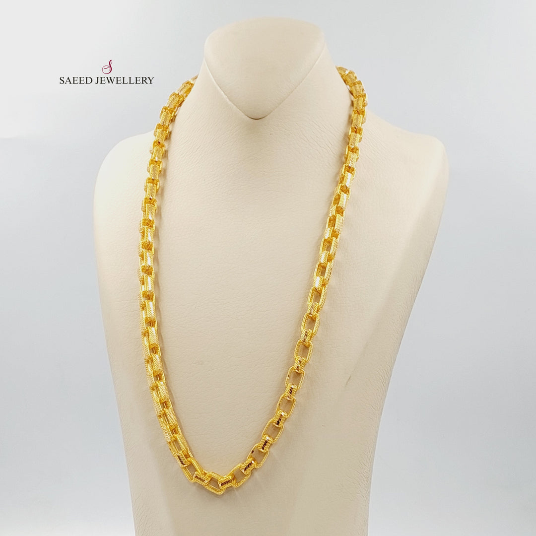 21K Gold Cuban Links Necklace by Saeed Jewelry - Image 2