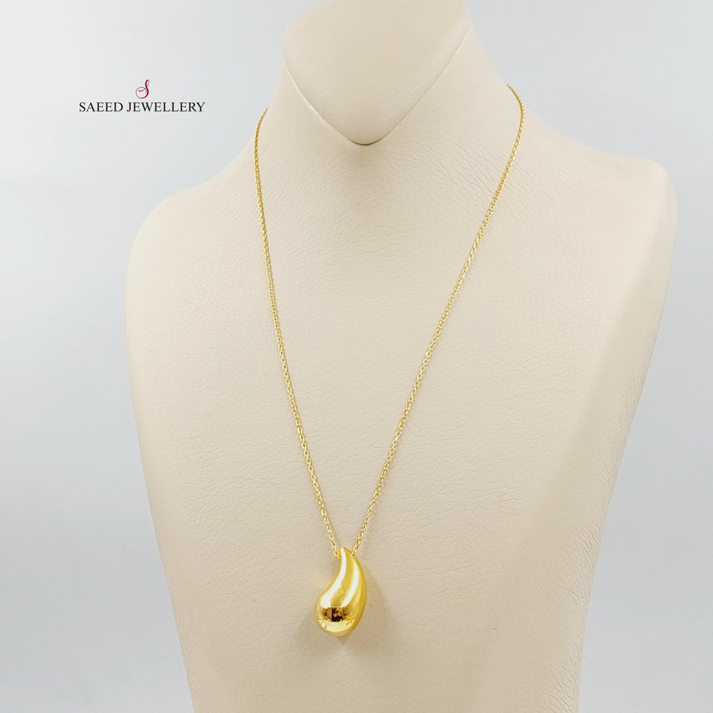 21K Gold Deluxe Almond Necklace by Saeed Jewelry - Image 2