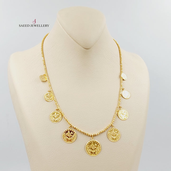 21K Gold Deluxe Rashadi Necklace by Saeed Jewelry - Image 3