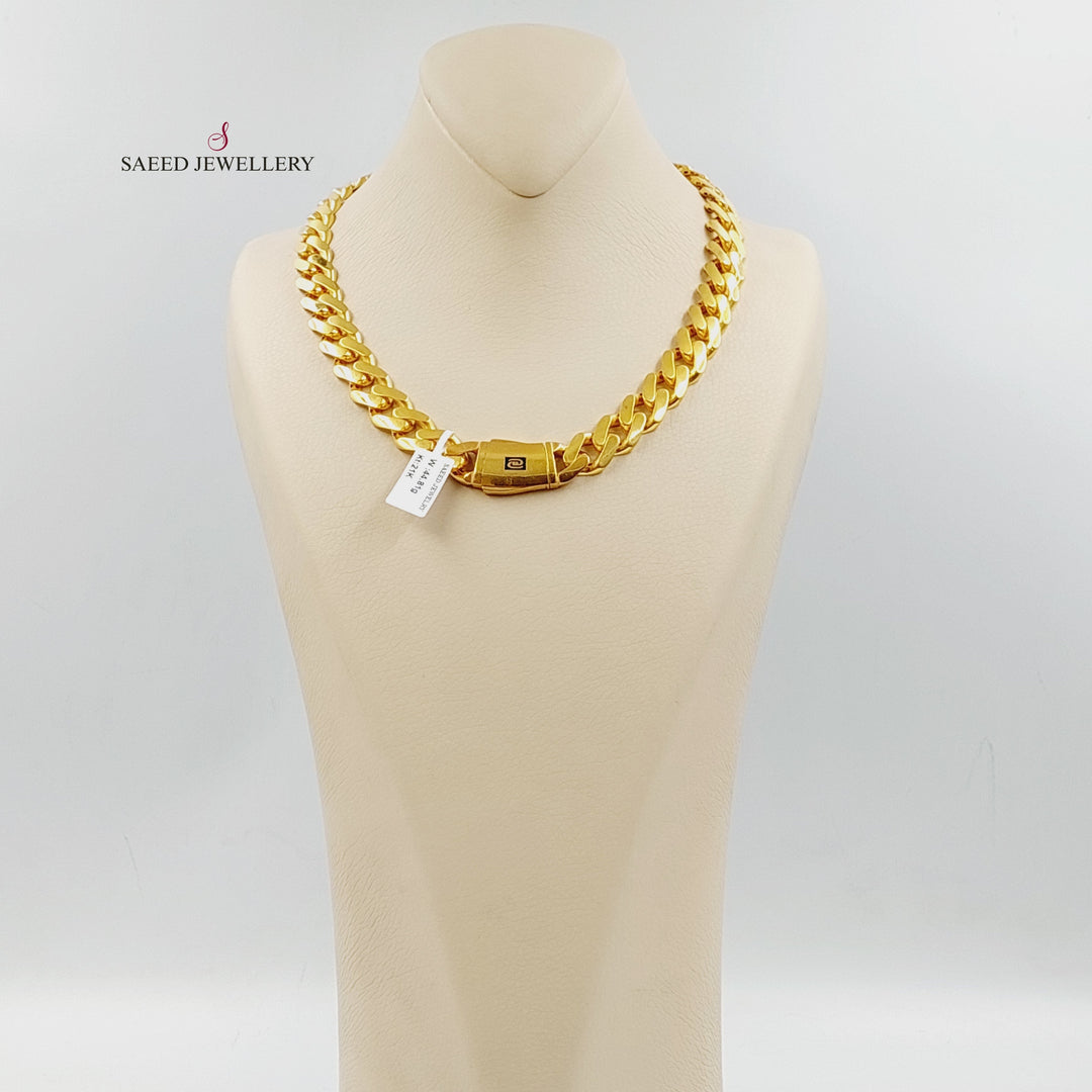 21K Gold Deluxe Cuban Links Necklace by Saeed Jewelry - Image 2