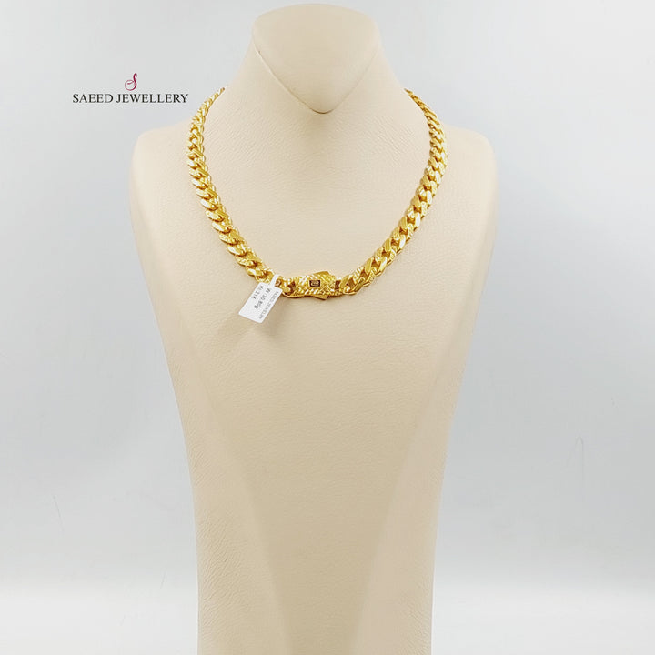 21K Gold Deluxe Cuban Links Necklace by Saeed Jewelry - Image 2