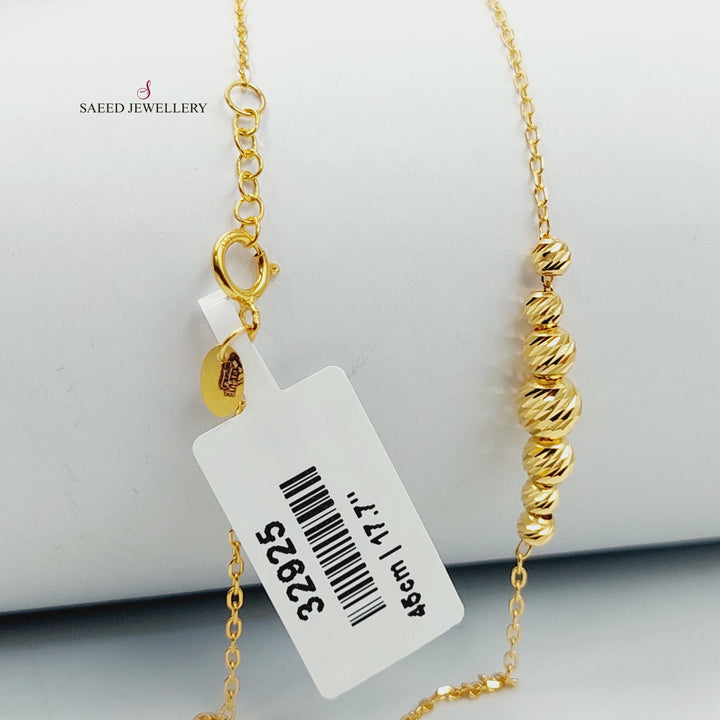 21K Gold Deluxe Balls Necklace by Saeed Jewelry - Image 5